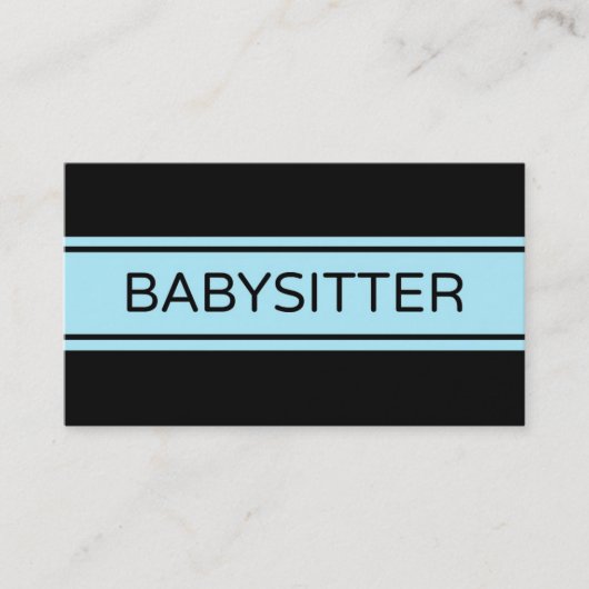 Babysitter Strip Business Card Visitenkarte (Vorderseite)