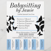 Babysitter-Tagespflege-Schmetterlingsreißen aus St Flyer (Vorne)