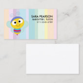 Babysitter Tutor Child Care Cute Butterfly Visitenkarte (Vorne/Hinten)