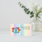 Babysitter Tutor Kinderbetreuung Niedliche Ladybug Visitenkarte (Stehend Vorderseite)