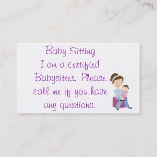 Babysitter Visitenkarte