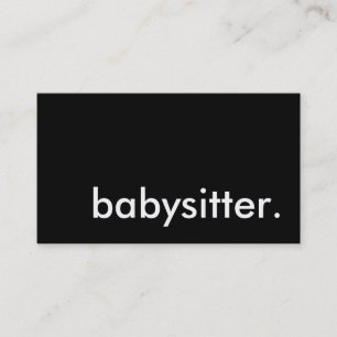 Babysitter. Visitenkarte