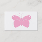 Babysitter-Visitenkarte - rosa Schmetterling Visitenkarte (Rückseite)