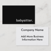 Babysitter-Visitenkarte Visitenkarte (Vorne/Hinten)