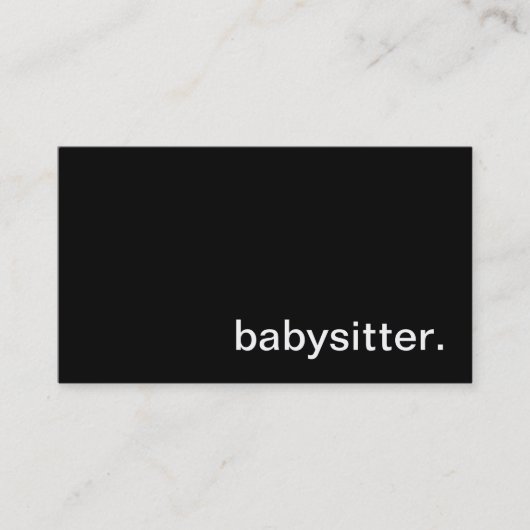 Babysitter-Visitenkarte Visitenkarte (Vorderseite)