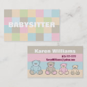 Babysitter-Visitenkarten Visitenkarte (Vorne/Hinten)