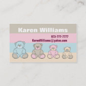 Babysitter-Visitenkarten Visitenkarte (Rückseite)