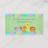 Babysitter-Visitenkarten Visitenkarte (Vorderseite)