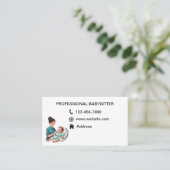 Babysitter-Visitenkarten Visitenkarte (Stehend Vorderseite)