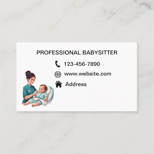 Babysitter-Visitenkarten Visitenkarte (Vorderseite)
