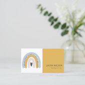 BABYSITTER VON BLUSSÖSISCHOCHRE NAVY SCANDI HERZRA VISITENKARTE (Stehend Vorderseite)