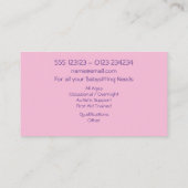 Babysitter Watercolor Business Card Visitenkarte (Rückseite)