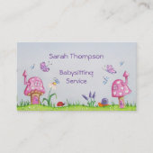 Babysitter Watercolor Business Card Visitenkarte (Vorderseite)