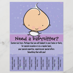 Babysitter-Werbeabriss-Flugblatt Flyer