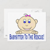 Babysitter zur Rettung Postkarte (Vorne/Hinten)