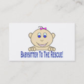 Babysitter zur Rettung Visitenkarte (Rückseite)