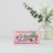 Babysitting.Childcare.Day Sorgfalt. Visitenkarte (Stehend Vorderseite)