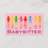Babysitting Dienstleistungen Visitenkarte (Rückseite)