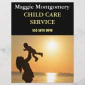 Babysitting-Flyer für Kinderbetreuung Flyer (Hinten)