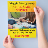 Babysitting-Flyer für Kinderbetreuung Flyer (Hand)