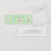 Babysitting & Kinderbetreuung - Anpassung der Farb Mini Visitenkarte (Vorne/Hinten)