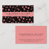 Babysitting Kinderbetreuung | Schwarz/Rosa Visitenkarte (Vorne/Hinten)