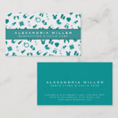 Babysitting Kinderbetreuung | Türkis Visitenkarte (Vorne/Hinten)