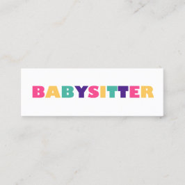 Babysitting Mini Visitenkarte
