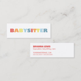 Babysitting Mini Visitenkarte
