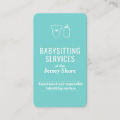 Babysitting Services am QR-Code der Jersey Shore Visitenkarte (Vorderseite)