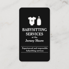 Babysitting Services im Jersey Shore Black Visitenkarte