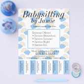 Babysitting-Tagesbetreuung - Abreißen von Streifen Flyer (Einzeln)