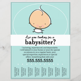 Babysitting, Tagesbetreuung, Kinderbetreuung, aqua Flyer