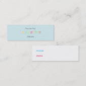 Babysitting und Kinderbetreuung - individuell anpa Mini Visitenkarte (Vorne/Hinten)