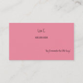 Babysitting Visitenkarte (Rückseite)