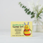 Babysitting Visitenkarte (Stehend Vorderseite)