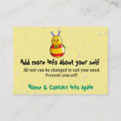 Babysitting Visitenkarte (Rückseite)