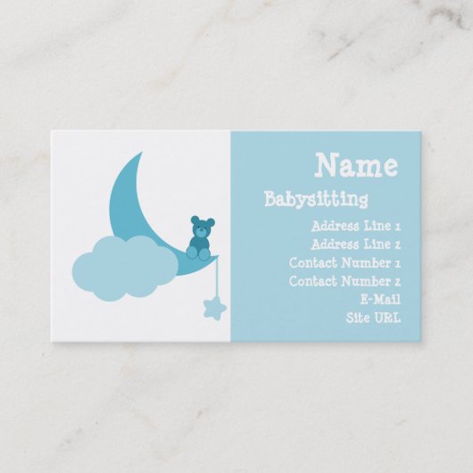 Babysitting-Visitenkarte Visitenkarte (Vorderseite)