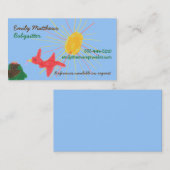 Babysitting Visitenkarten - Sonnenschein-Szene Visitenkarte (Vorne/Hinten)