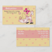 Babysitting Visitenkarten Visitenkarte (Vorne/Hinten)