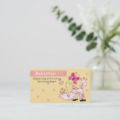 Babysitting Visitenkarten Visitenkarte (Stehend Vorderseite)