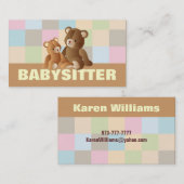 Babysitting Visitenkarten Visitenkarte (Vorne/Hinten)