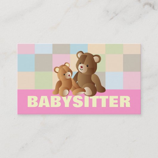 Babysitting Visitenkarten Visitenkarte (Vorderseite)