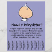 Babysitting-Werbe-Tränenbogen-Flyer Flyer (Vorne)