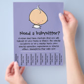 Babysitting-Werbe-Tränenbogen-Flyer Flyer (Hand)