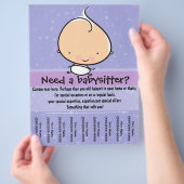 Babysitting-Werbe-Tränenbogen-Flyer Flyer (Hand)