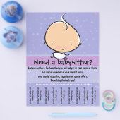 Babysitting-Werbe-Tränenbogen-Flyer Flyer (Einzeln)