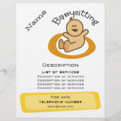 Babysitting-Werbeaktion Flyer (Vorne)
