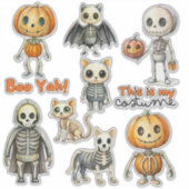 Babyskelette, kundenspezifisch geschnitten Vinyl S Aufkleber (Vorderseite)