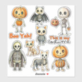 Babyskelette, kundenspezifisch geschnitten Vinyl S Aufkleber (Blatt)